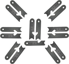 3 in 1 Black Ferro Rod Scraper 15PCS Ferro Rods Magnesium Rods Striker Multifunc