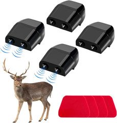 Dickno 4 PCS Deer Whistles for Car, Automotive Deer Warning Whistle Devices, Ani