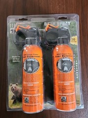 Two (2) UDAP Bear Spray Deterrent With Griz Guard Holster 7.9 Oz.