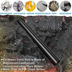 The Professional Ferro Rod Fire Starter Kits Including a 5 Ferro Rod and Two 12