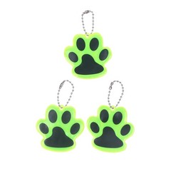 10Pcs Paw Reflective Keychain Night Safety Double-sided Reflective Bag Pendant