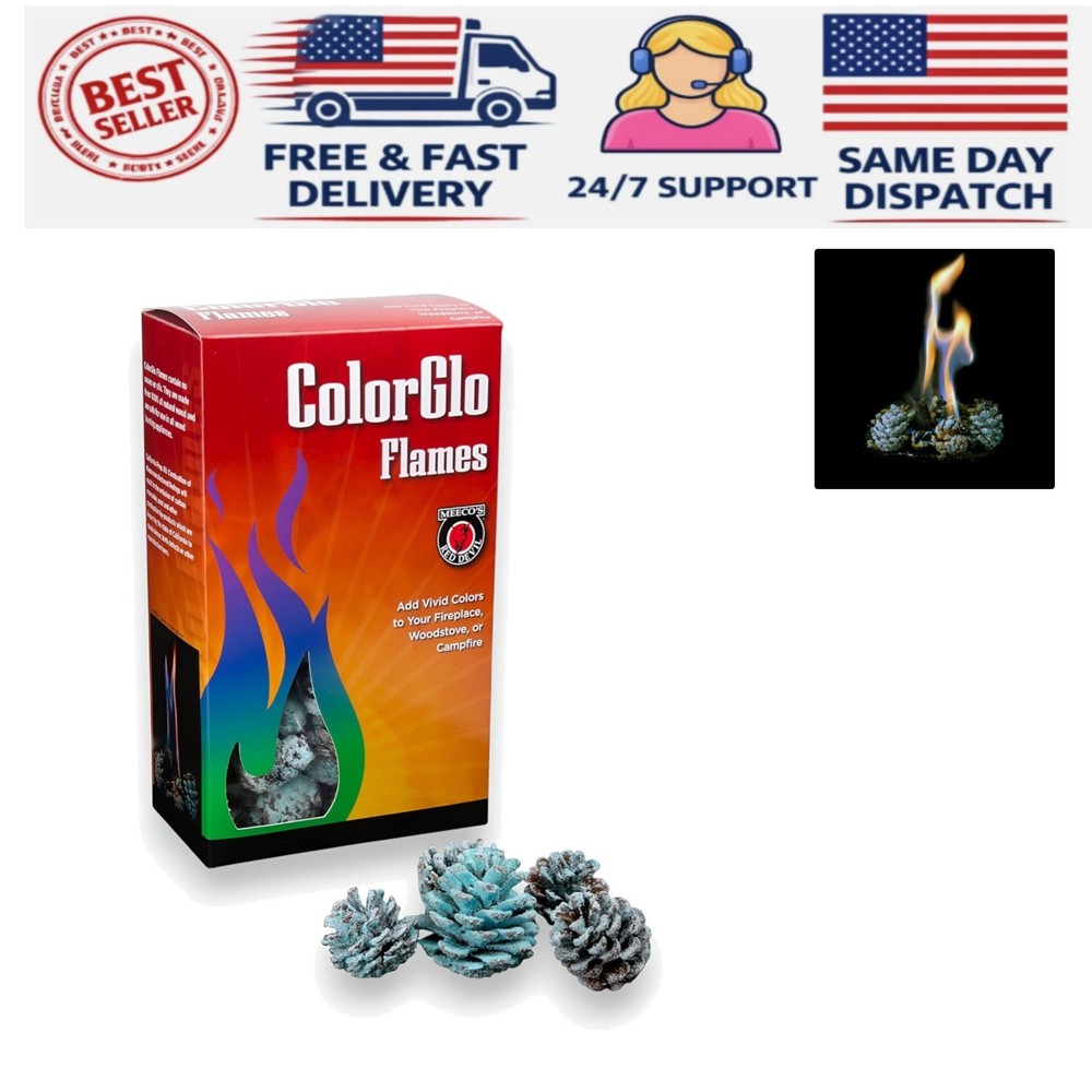 ColorGlo Flames – Adds Vivid Rainbow Colors Blue, Green, Purple to Fireplace,…