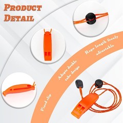 6Pcs Emergency Whistle Survival Whistles Loud Marine Safety Whistle with