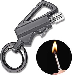 Permanent Match Infinity Lighter, 3-In-1 Keychain Bottle Opener Igniter, Reusabl