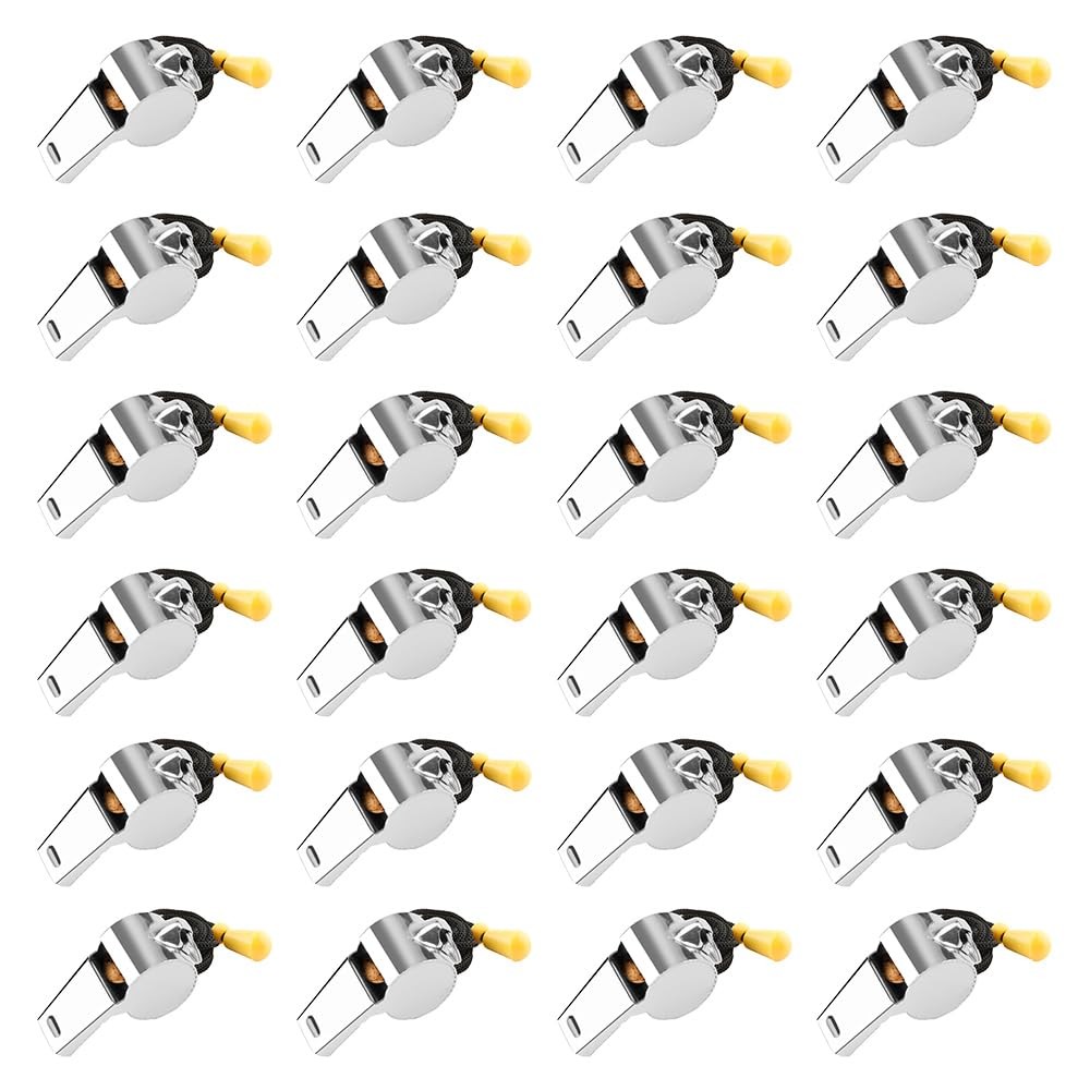 Bsofing 24 Pack Whistle, Referee Whistle, Whistle for Teachers, Coaches Whist…