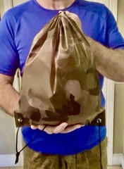 135 Piece Emergency Outdoor Survival Kit with drawstring camo bag