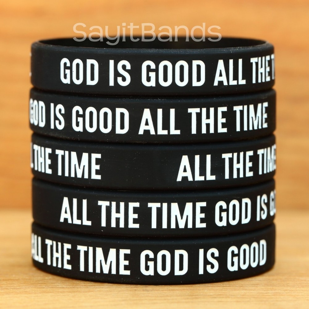 Set of GOD IS GOOD ALL THE TIME Wristbands – Bracelet Lot Bracelet Bands