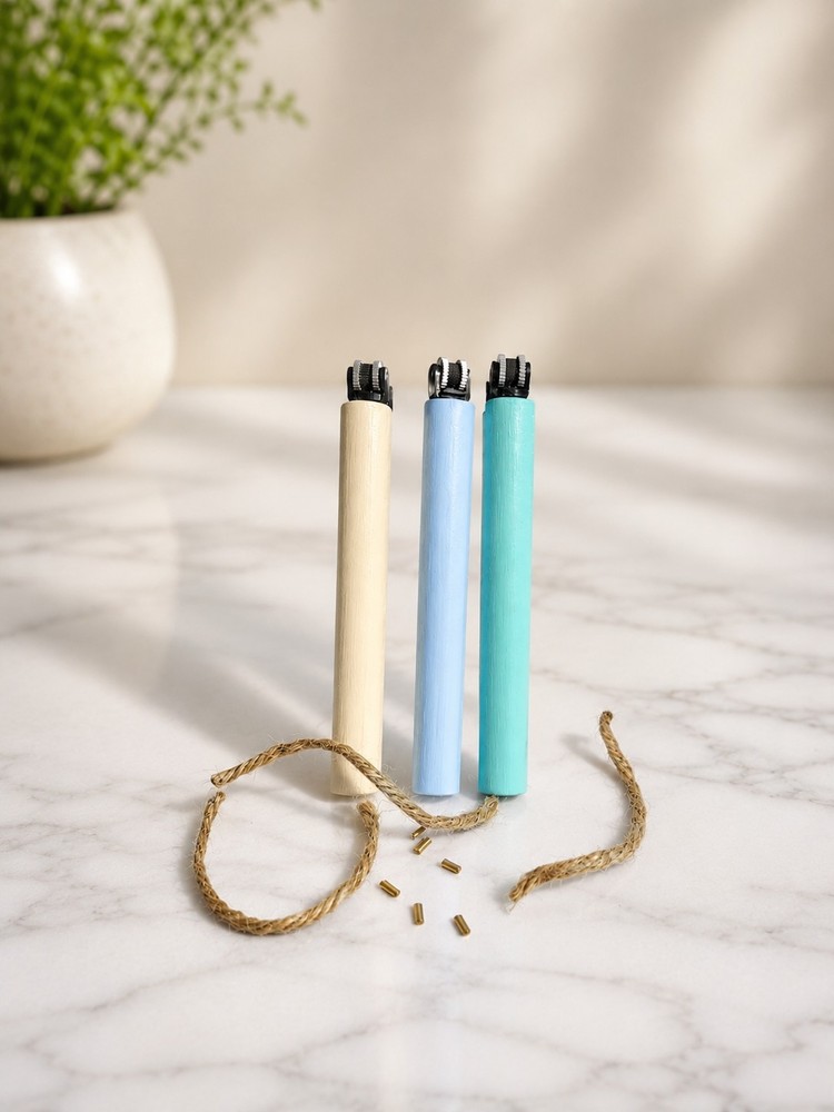 Emergency Fire Starter Kit, Set of 3, Cream, Light Blue & Teal