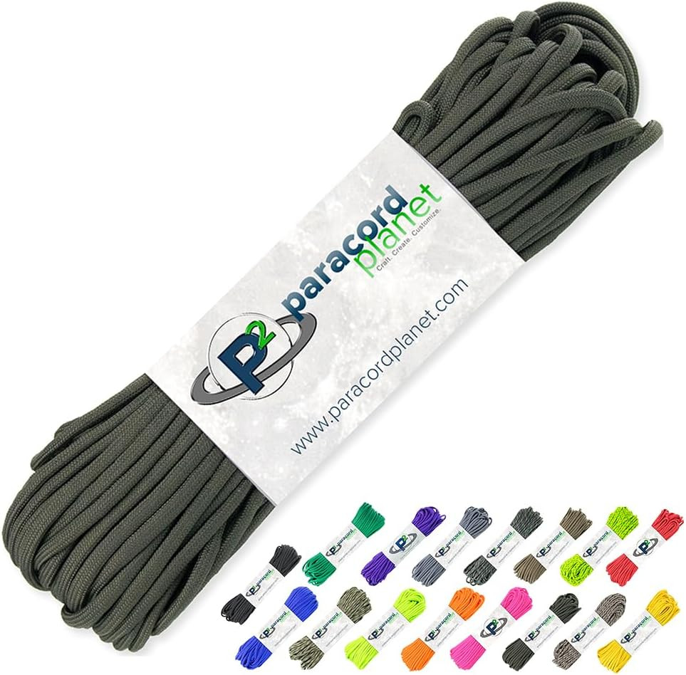 100′ Hanks Parachute 550 Cord Type III 7 Strand Paracord Top 40 Most Popular Col