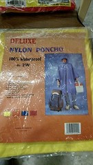 Nylon Poncho attached Hood with buit in visor Yellow 60″x80″