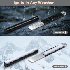 Iwlufk 4 Portable Pocket Waterproof Ferrocerium Ferro Rod Fire Starter Survival
