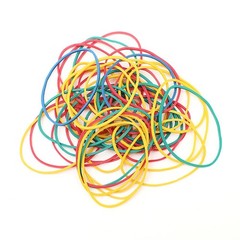 500 Pcs 38mm Colorful Rubber Bands Colored Elastic diameter, Multi