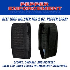 2 oz. Fog Pepper Spray for Self Defense with Tactical Belt Loop Holster –
