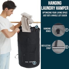 Laundry Backpack with Shoulder Straps，Laundry Bag Extra X-Large, Turquoise