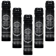 5 POLICE MAGNUM Pepper Spray Tactical Self Defense 5oz Flip Top Fogger Security