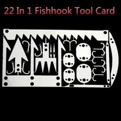 22-1 Fishing Hunting Hiking Bushcraft Survival Card Tool