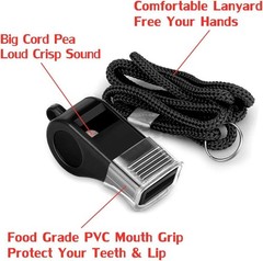Versatile 2-Pack Whistles with 120dB Sound – Perfect for Officials & Trainers