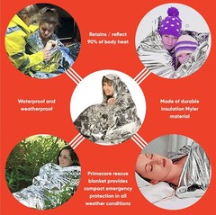 Extra Large Space Blankets 51″ X 82″ NASA Designed survival blankets