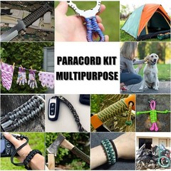 MONOBIN 550 Paracord Kits – 5Colors 20ft Parachute Cord Combo for 20ft, Camo