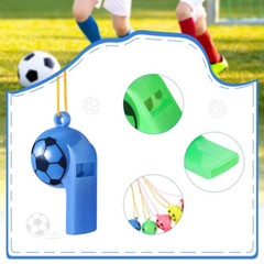 10Pcs/Set Mini Plastic Whistle With Rope Football Cheerleading Whistle Cute Gift