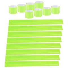 20 Pcs Reflective Snap Bands High Visibility Safety Armbands for Cycling Running
