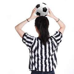 Referee Shirt for Men & Women Black & White Stripe Umpire Jersey VNeck