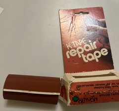 VINTAGE KENYON K TAPE VINTAGE 1970’S DEEP RED NYLON REPAIR NEW OLD STOCK