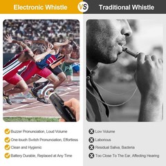 3 Pack Electronic Whistle – Handheld High Volume Whistles with 3 Distinct Tones