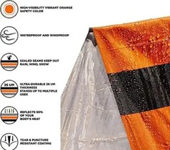 Orange Emergency Survival Tent – 2 Person Tube with Medium,