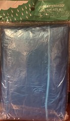 EMERGENCY BLUE HOODED RAIN PONCHO 52”X80”-ONE SIZE FITS MOST-100% WATERPROOF-NEW