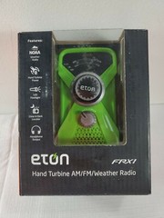 Green ETON Weather Radio Flashlight Rechargeable Emergency Analog AM FM