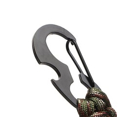 Outdoor Keychain Ring Camping Carabiner Military Paracord Cord Rope Camping