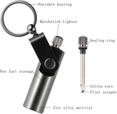 Permanent Match Lighter, 2 Pack Waterproof Flint Fire Starters | Reusable Infini