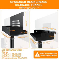 Rear Grease Drainage System for Blackstone Grease Catcher Upgrade | Griddle Acce