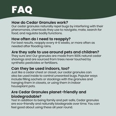 Natural Cedar Granules for Pest Protection | Family & Pet Safe, 2 Bags 16 lbs