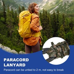 Paracord Keychain Paracord Lanyard Key Chain – (2 Pack, Camo Green)