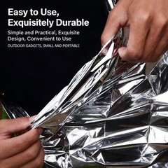 Survival Tent Kit – 2-Person Mylar Thermal Shelter, Waterproof Windproof Reus…