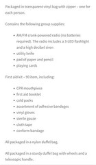 10 Person Emergency Kit / Survival Bag
