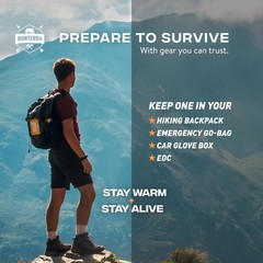 Monterra Emergency Sleeping Bag, Survival Bivvy, 2 Pack, Hiking Orange