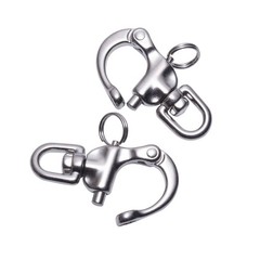 2 PCS 316 Stainless Steel Quick Release Snap Swivel Shackle Marine Rig Hook