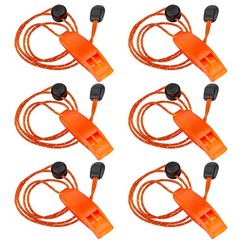 6Pcs Emergency Whistle Survival Whistles Loud Marine Safety Whistle with