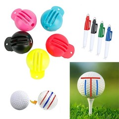 Golf Ball Line Marker Drawing Three Line Templates Alignments Putting Marker