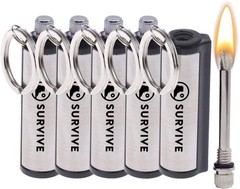 5 Count Compact and Refillable Permanent Matches – Windproof Fire Starter