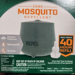 Repel Mosquito Repellent Device Set w/ 3 Extra Refills Flameles Realm Zone NIB