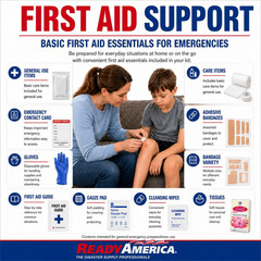 70180 72 Hour Emergency Kit, 1-Person, 3-Day Backpack, Includes First Aid Kit, S
