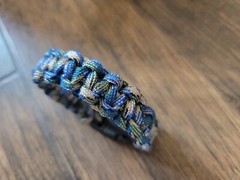 Handmade USA Paracord Bracelet 550 Multi Blue Brown Green Tactical 3/4″ Buckle