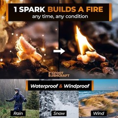 Extra Hot Waterproof Fire Plugs Non Toxic Firestarter Multi Use Compact