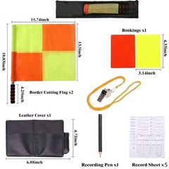 Soccer Referee Flag,Checkered Linesman Flags Set with Storage Bag,Metal Pole …