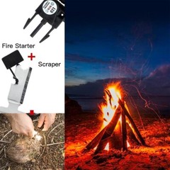 21 in 1 Survival Bracelet, Paracord Outdoor Sport Wristband Kit 2 Black