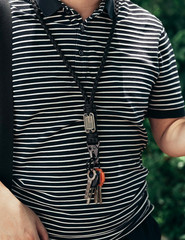 Heavy Duty Key Lanyard W/Cool USA Flag for Keys Mens, Durable Braided Paracord L